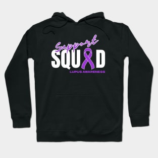 Lupus Awareness Purple Ribbon Support Squad Hoodie